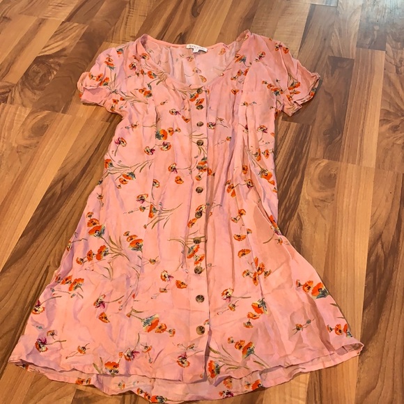 Patrons of Peace Dresses & Skirts - Pink flower pattern dress